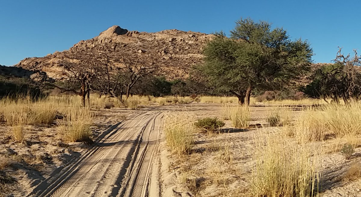 panorma of a road that leads to andis camp and barbarossa camp