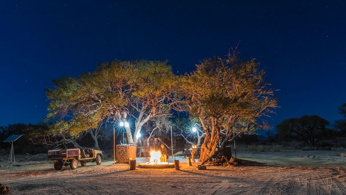 Long exposure shot of the camp kitchen